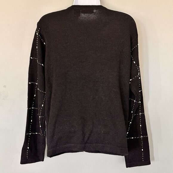 Womens Christmas Sweater S Embellished Poinsettia Beaded Embroidered Ugly Not - Picture 6 of 9